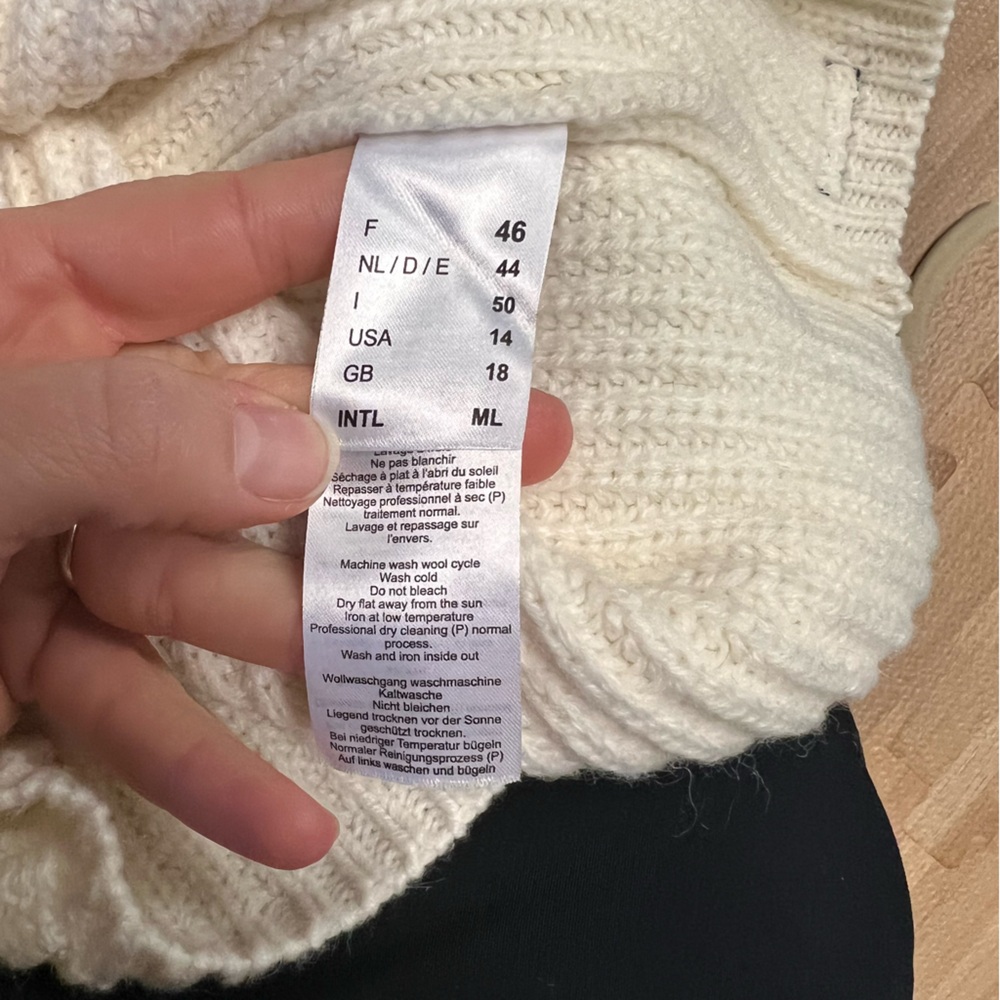 Saint James Cream Ribbed Knit - Picture 3 of 6